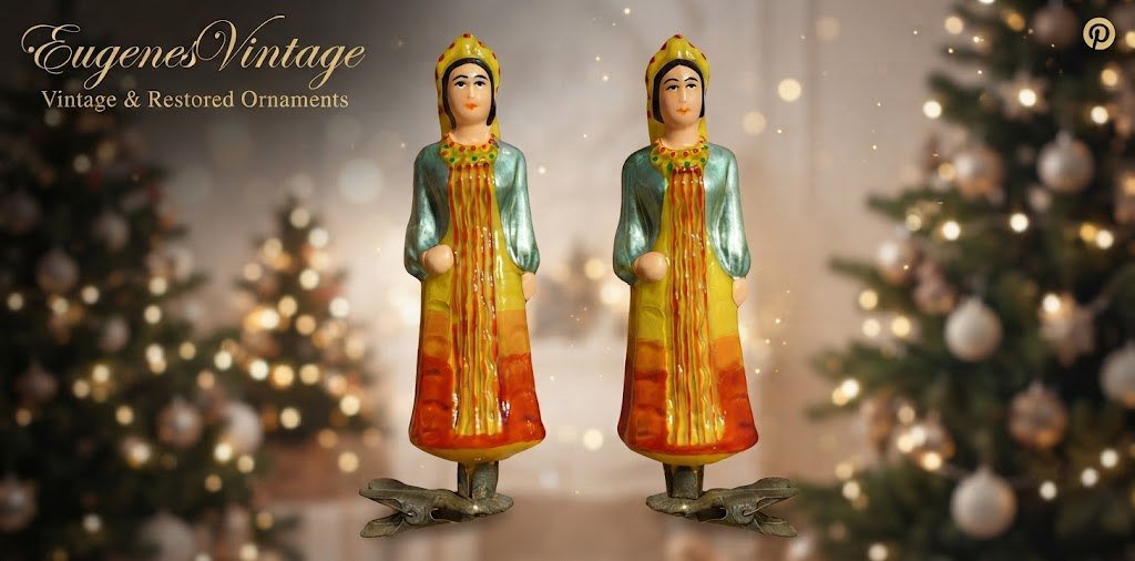 Santas & Snowmaidens – Eugene's Vintage Christmas Ornaments