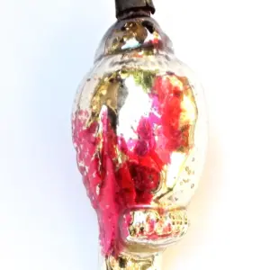 Vintage Glass Christmas Ornament Toy Old Bird