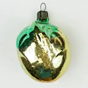 Vintage Glass Russian Christmas Tree Ornament Old Plum