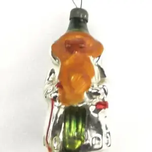 Vintage Glass Ukrainian Christmas Tree Ornament Santa