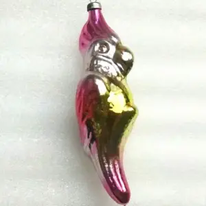 Vintage Glass USSR Christmas Tree Ornament Parrot
