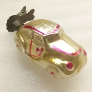 Antique Vintage Glass USSR Christmas Ornament Old Auto