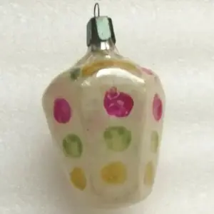 Vintage Glass USSR Christmas Ornament Traffic-light