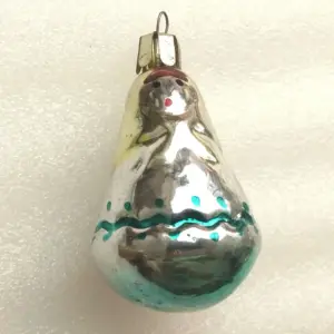 Vintage Glass USSR Christmas Ornament Nesting Doll