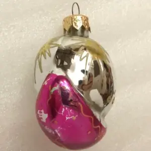 Antique Vintage USSR Glass Christmas Ornament Sailboat