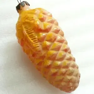 Huge Vintage Glass Russian Christmas Tree Ornaments Big Pinecone