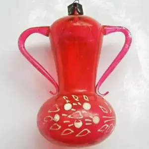 Antique Vintage Glass USSR Christmas Ornament XDecoration Old Jug