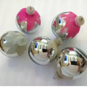 Set of 5 Vintage Glass USSR Christmas Tree Ornaments Old Balls