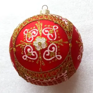 Modern Glass Ukrainian Christmas Ornament Ball