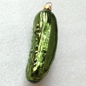 Modern Glass Ukrainian Christmas Ornament Pickle