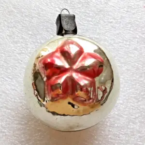 Vintage Glass Christmas Ornament Star