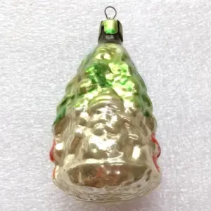Vintage Glass Christmas Ornament Tree Santa Forest