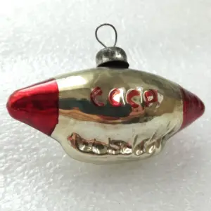 Vintage Glass Christmas Ornament Tree Dirigible