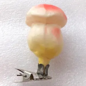 Vintage Glass Christmas Ornament Mushroom