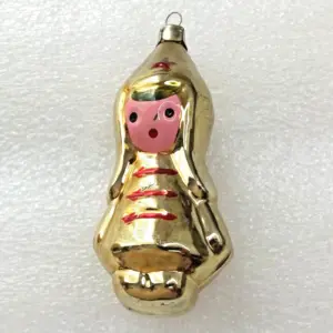 Vintage Glass Christmas Ornament Red Army Boy