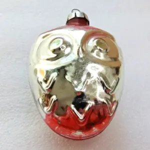Huge Vintage Glass Christmas Tree Ornament Owl