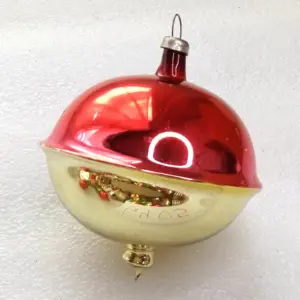 Vintage Glass Christmas Ornament Whirligig