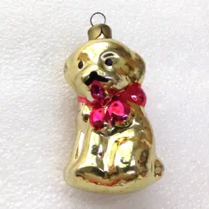 Old Antique Vintage Glass Christmas Ornament Puppy