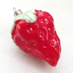 Antique Vintage Glass Christmas Ornament Old Raspberry
