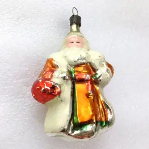 Old Antique Vintage Glass Christmas Ornament Santa Claus