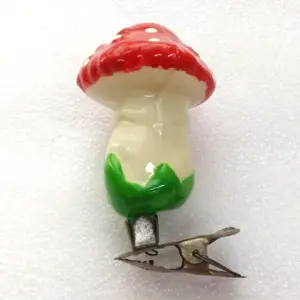 Unic Old Antique Vintage Glass Christmas Ornament Mushroom