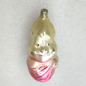 Antique Vintage USSR Glass Christmas Ornament Violinist