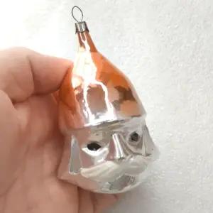 Antique Vintage Russian Glass Christmas Ornament Bogatyr