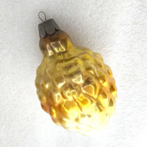 Antique Vintage Russian Glass Christmas Tree Ornament Pineapple
