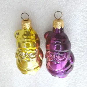 Ukrainian Glass Christmas Ornaments Santa