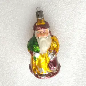 Antique Vintage Glass Christmas USSR Toy Ornament Santa
