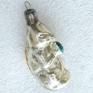 Antique Vintage Russian Glass Christmas Ornament Squirrel