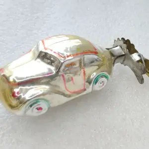 Antique Vintage Glass Christmas USSR Ornament Old Auto