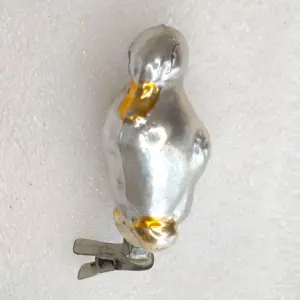 Antique Vintage Glass Christmas USSR Ornament Duck