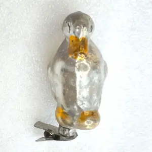 Antique Vintage Glass Christmas USSR Ornament Duck