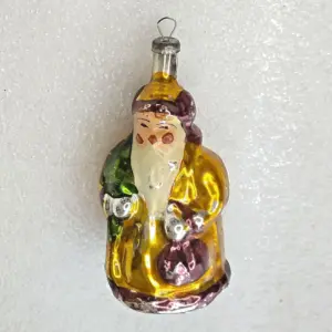 Antique Vintage Glass Christmas USSR Ornament Santa Claus