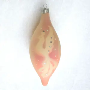 Vintage USSR Glass Christmas Ornament Fire Bird