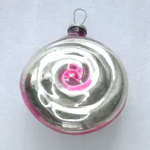Huge Antique Vintage Glass Christmas USSR Tree Ornament Shell