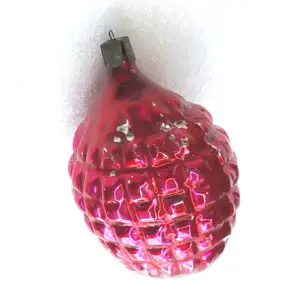 Vintage USSR Glass Christmas Ornament Old