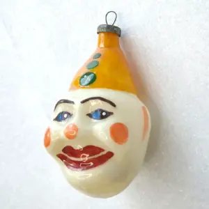 Unique Vintage Glass Christmas Ornament Tree Autor's Clown