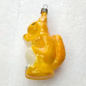 Antique Vintage Glass USSR Christmas Ornament Squirrel