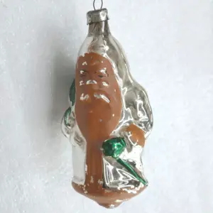 Antique Vintage Glass Russian Christmas Ornament Santa