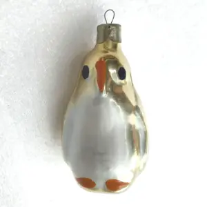 Antique Vintage Glass Russian Christmas Ornament Penguin