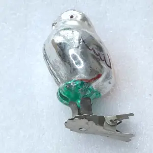 Antique Vintage Glass Russian Christmas Ornament Chicken