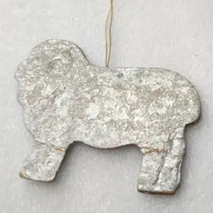 Antique Vintage Cardboard Dresden Christmas Tree Ornament Ram