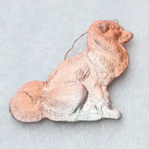 Antique Vintage Cardboard Dresden Christmas USSR Ornament Dog