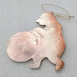 Antique Vintage Cardboard Dresden Christmas Tree Ornament Bear