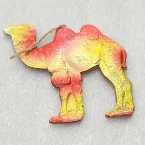 Antique Vintage Cardboard Dresden Christmas USSR Ornament Camel