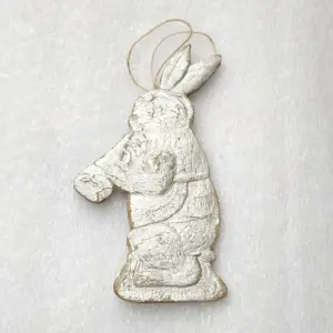 Antique Vintage Cardboard Dresden Christmas USSR Ornament Hare