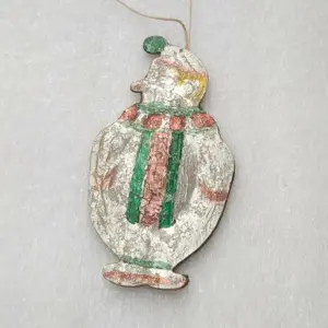 Antique Vintage Cardboard Dresden Christmas USSR Ornament Clown