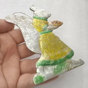 Antique Vintage Cardboard Dresden Christmas Ornament Squirrel